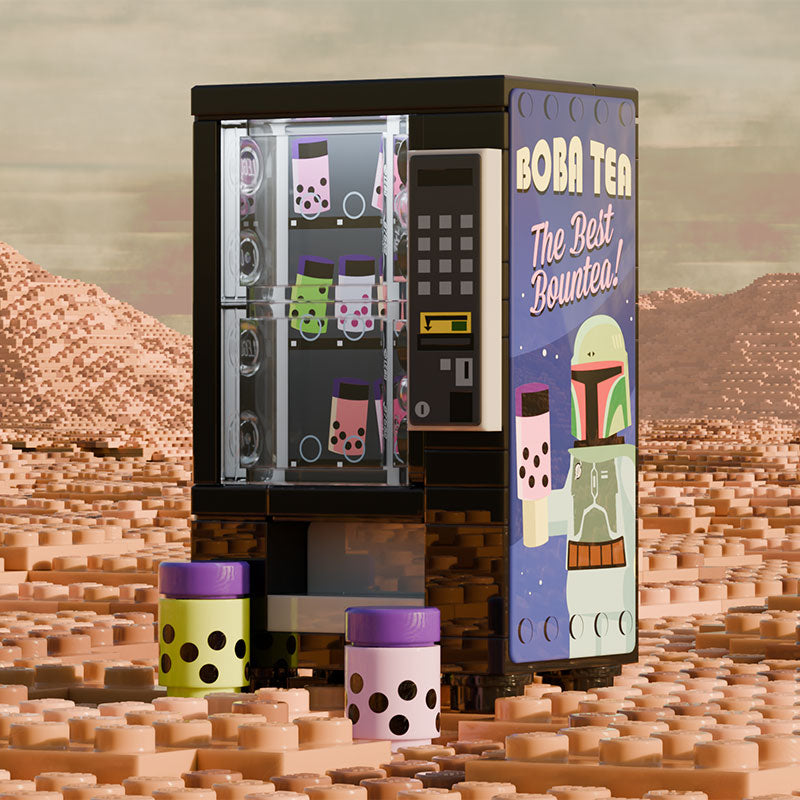 Boba Tea Vending Machine Building Set made using LEGO parts - B3 Customs