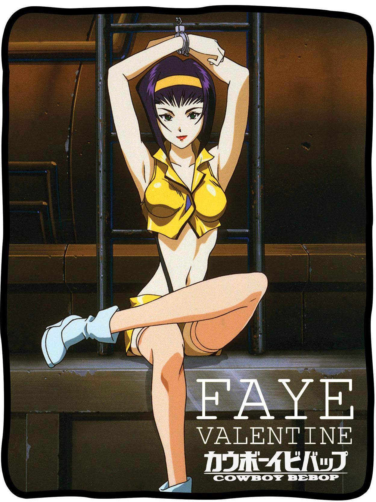 Cowboy Bebop Faye Valentine Cuffed Fleece Throw Soft Lightweight Blanket 45x60 Inches - 