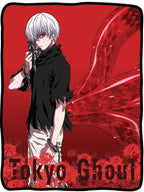 Tokyo Ghoul Ken Kaneki Rinkaku Kagune Fleece Throw Soft Lightweight Blanket 45x60 Inches - 