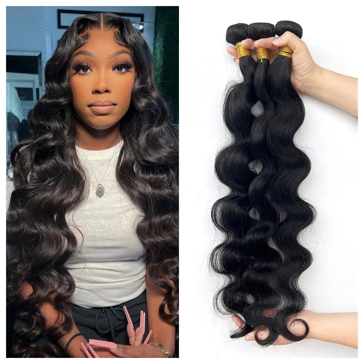 Body Wave Bundles 1/3/4 Indian Hair On Sale Natural Color 8A Remy Human Hair Bundles For Women Soft Hair No Tangle No Shedding