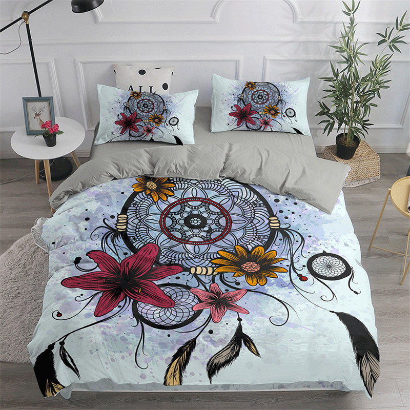 Bohemian Printed Girl's Bed Soft Down Quilt Cover