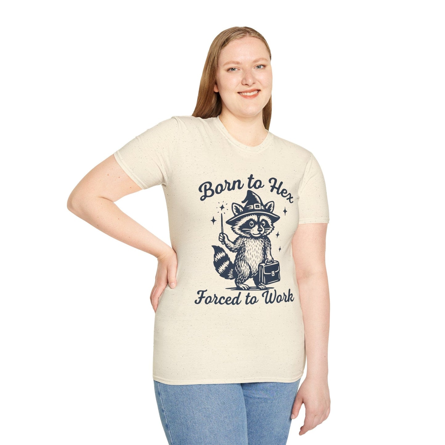 Born to Hex Forced to Work Raccoon T-Shirt