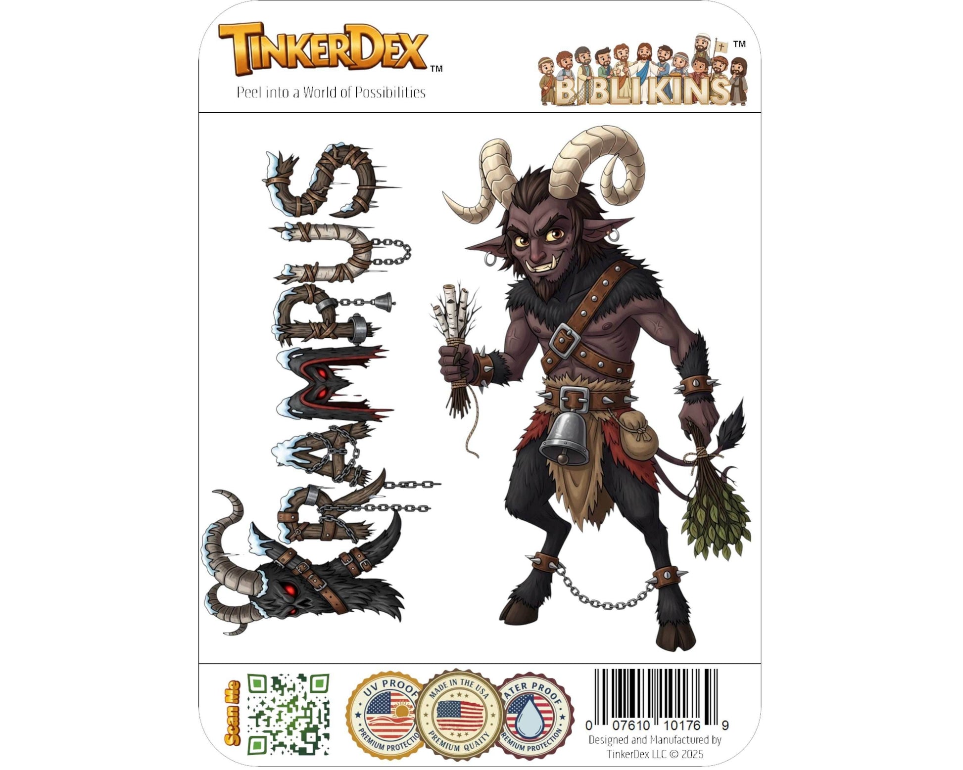 Krampus Sticker and Magnet - Shadow of Saint Nicholas Mythkins™ – Christmas Folklore Demon | Waterproof & UV-Proof - Sticker / Mini