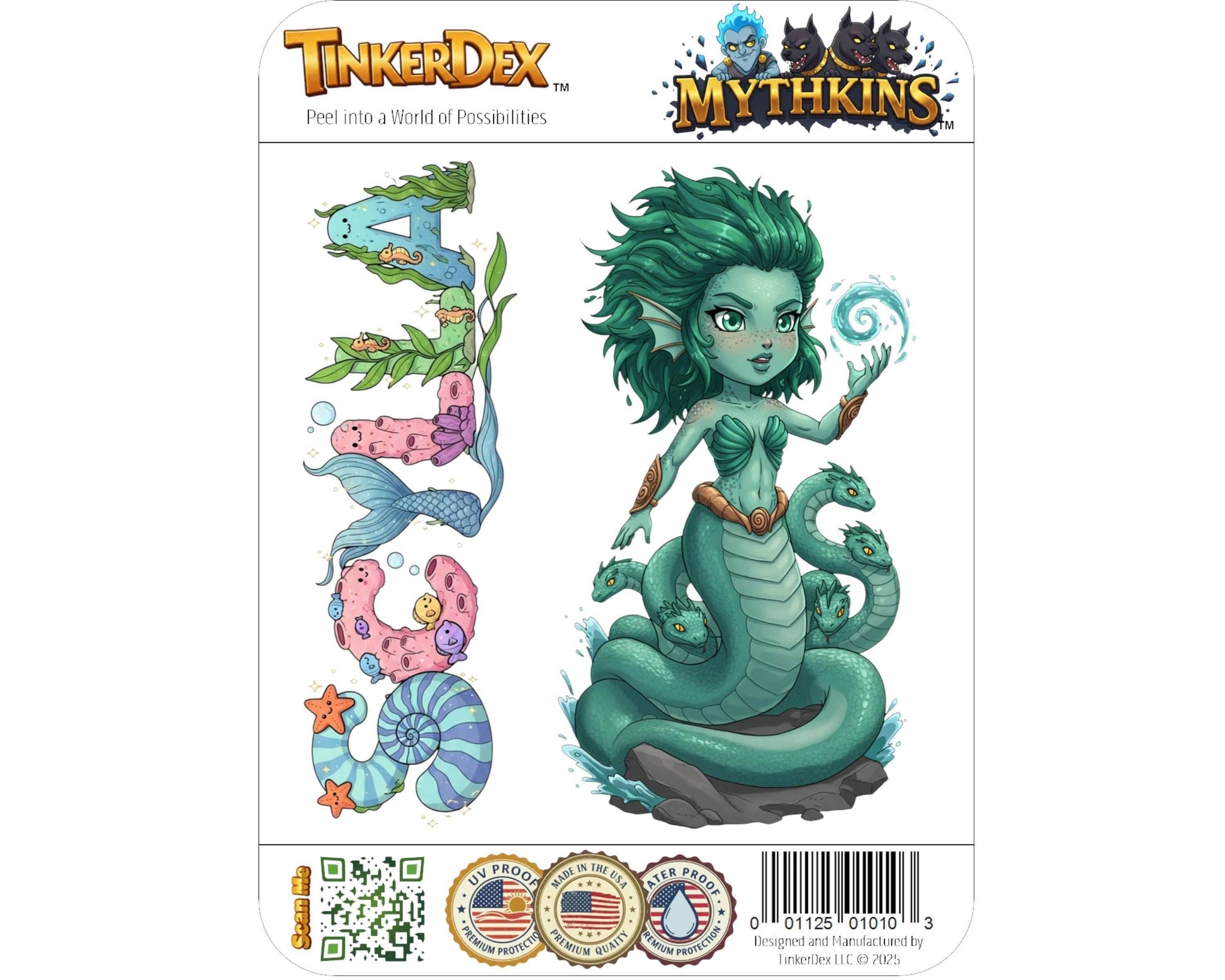 Scylla Sticker and Magnet - Terror of the Strait Mythkins™ – Greek Sea Monster | Waterproof & UV-Proof - Sticker / Mini