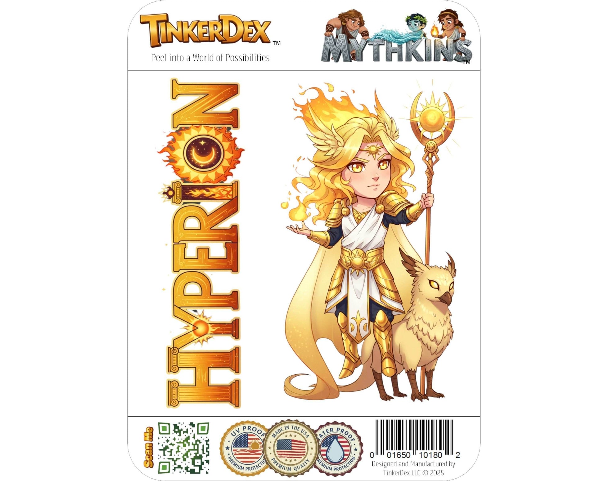 Hyperion Sticker and Magnet - Lord of Light Mythkins™ – Titan God of Light | Waterproof & UV-Proof - Sticker / Mini