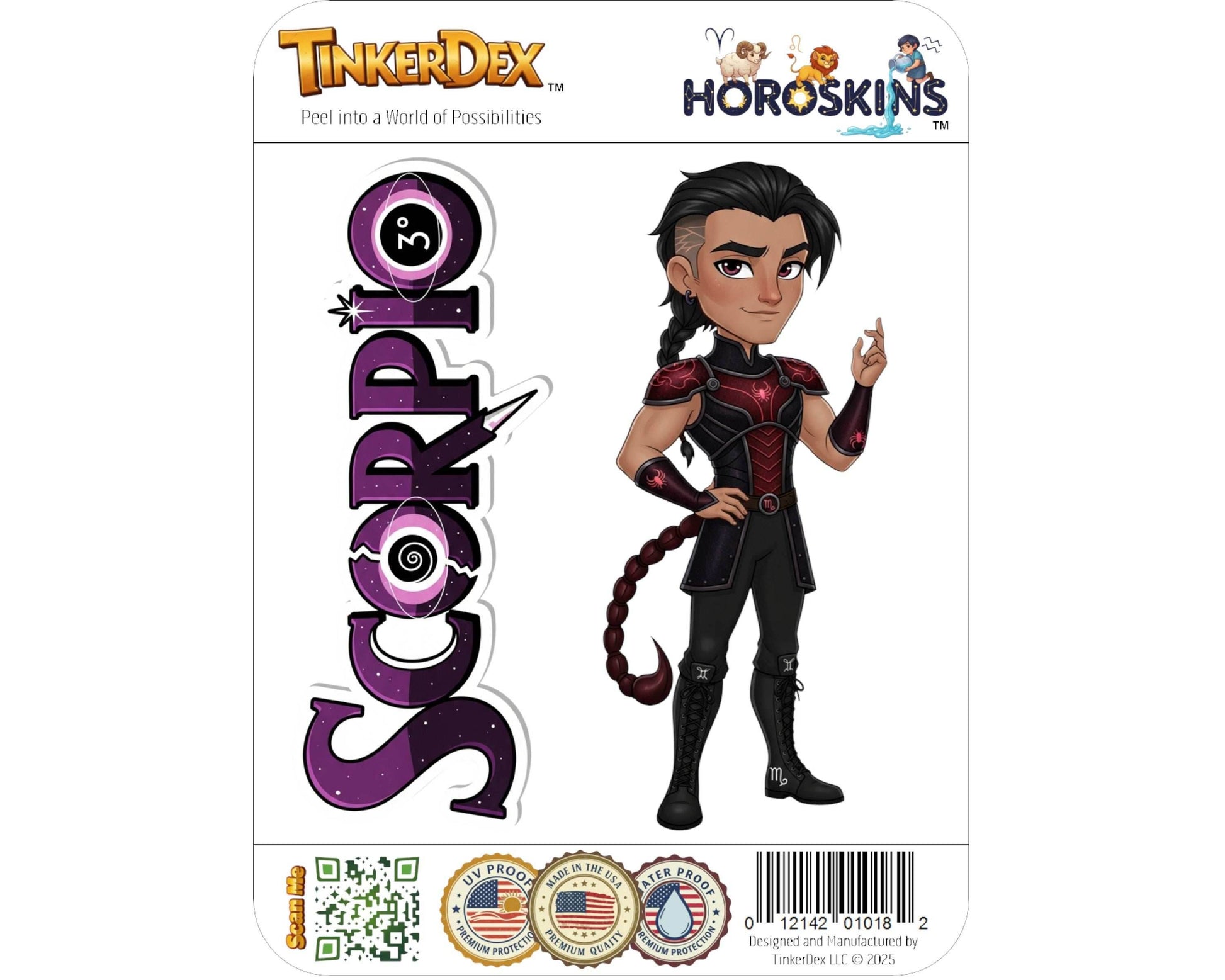 Scorpio Sticker and Magnet - the Phoenix Horoskins™ – Zodiac Water Sign | Waterproof & UV-Proof - Sticker / Mini