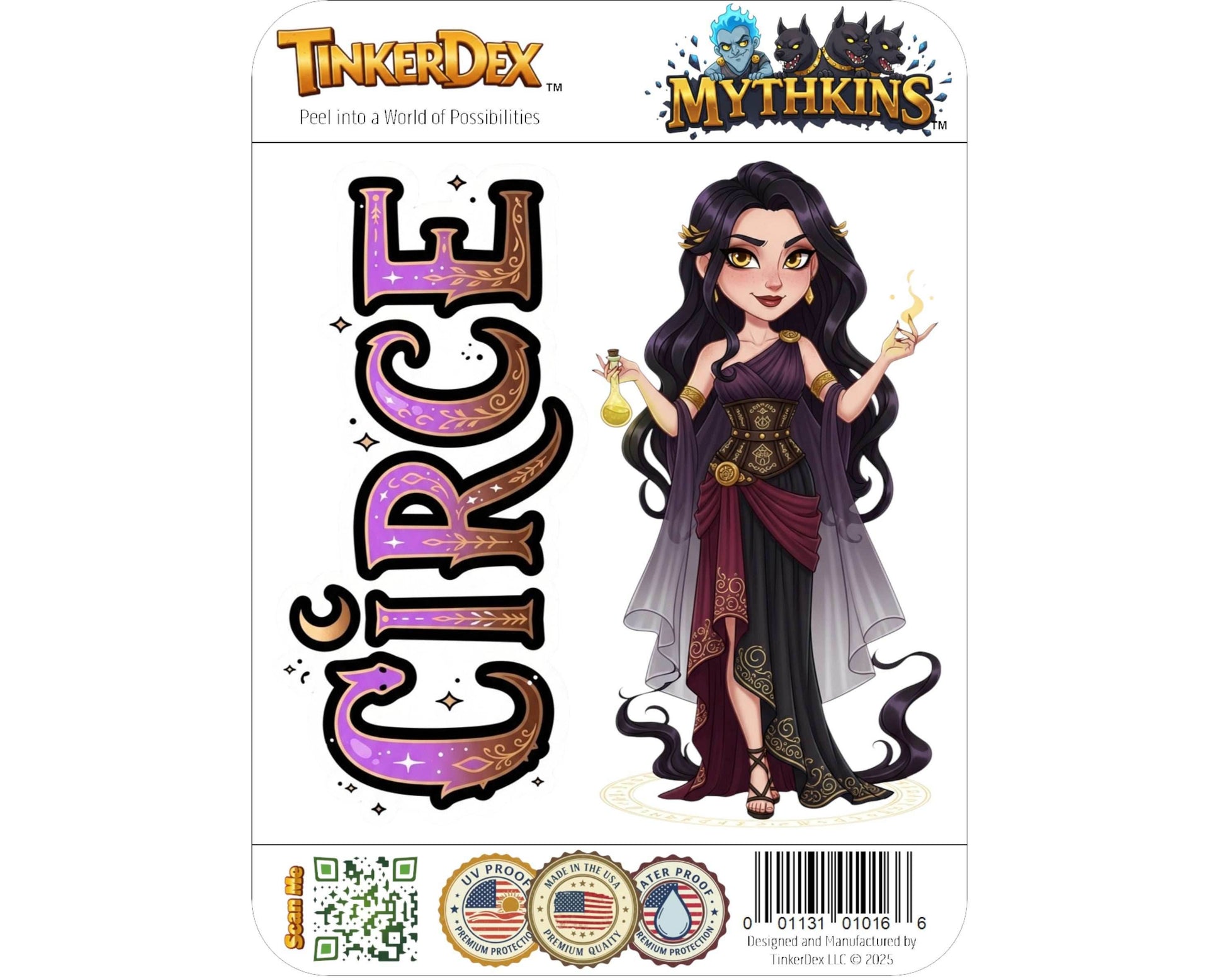 Circe Sticker and Magnet - Enchantress of Aeaea Mythkins™ – Greek Mythology Sorceress | Waterproof & UV-Proof - Sticker / Mini