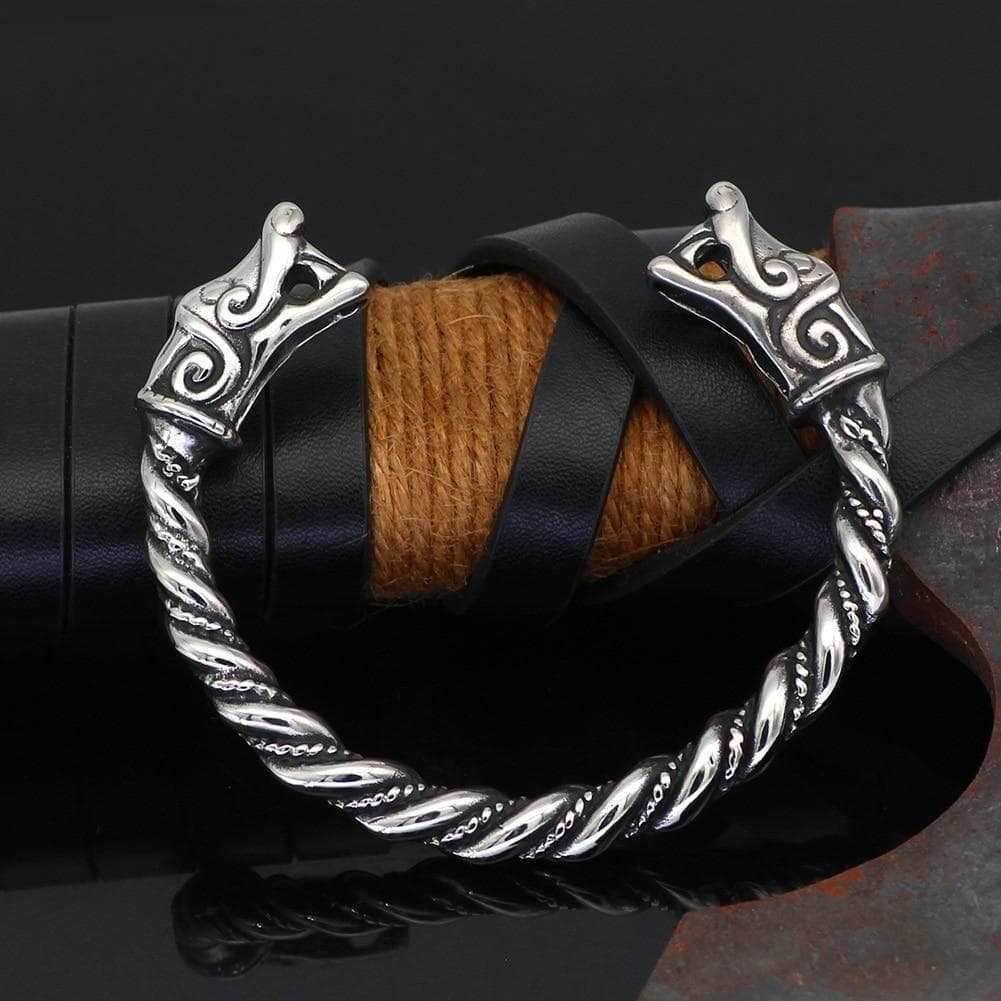 Vikings Nordic Dragon Stainless Steel Bracelet - 