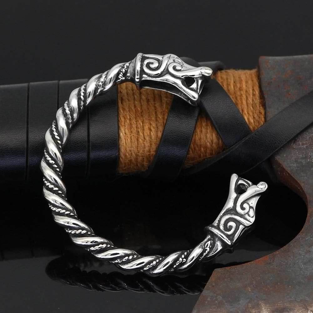 Vikings Nordic Dragon Stainless Steel Bracelet - 