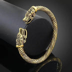 Vikings Geri & Freki Bangle Bracelet - Silver Plated