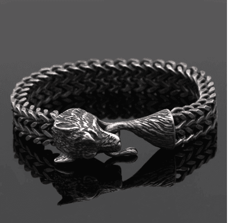 Vikings Fox Head Stainless Steel Bracelet - 