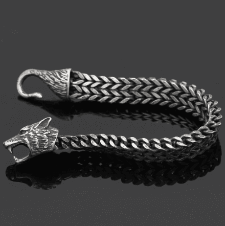 Vikings Fox Head Stainless Steel Bracelet - 