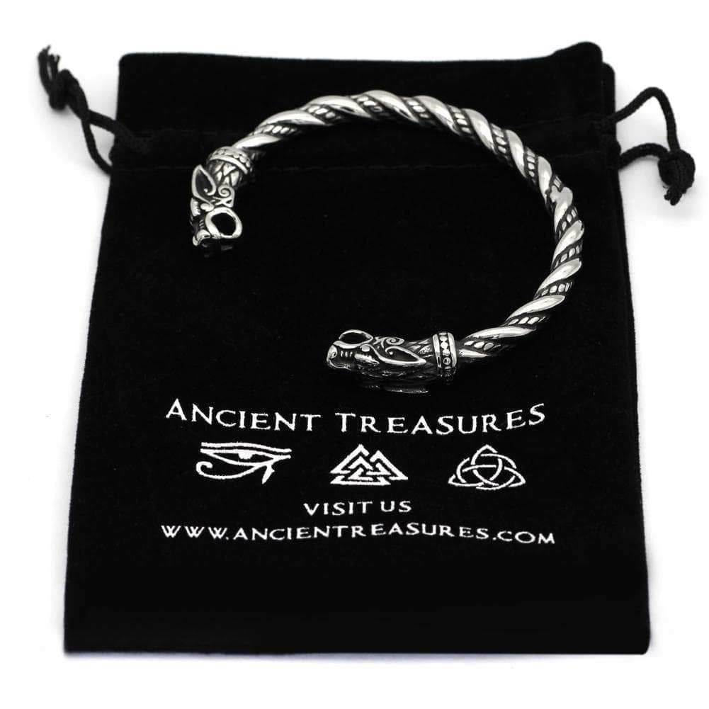 Viking Stainless Steel Oath Arm Ring - Silver