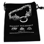 Vikings Wolf Head King's Chain Stainless Steel Bracelet - 19CM / 7.4 Inches