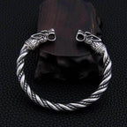Viking Stainless Steel Oath Arm Ring - Silver