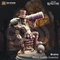 Brains, Manic Goblin Inventor (Male Goblin Artificer) - 32mm Scale
