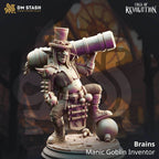 Brains, Manic Goblin Inventor (Male Goblin Artificer) - 32mm Scale