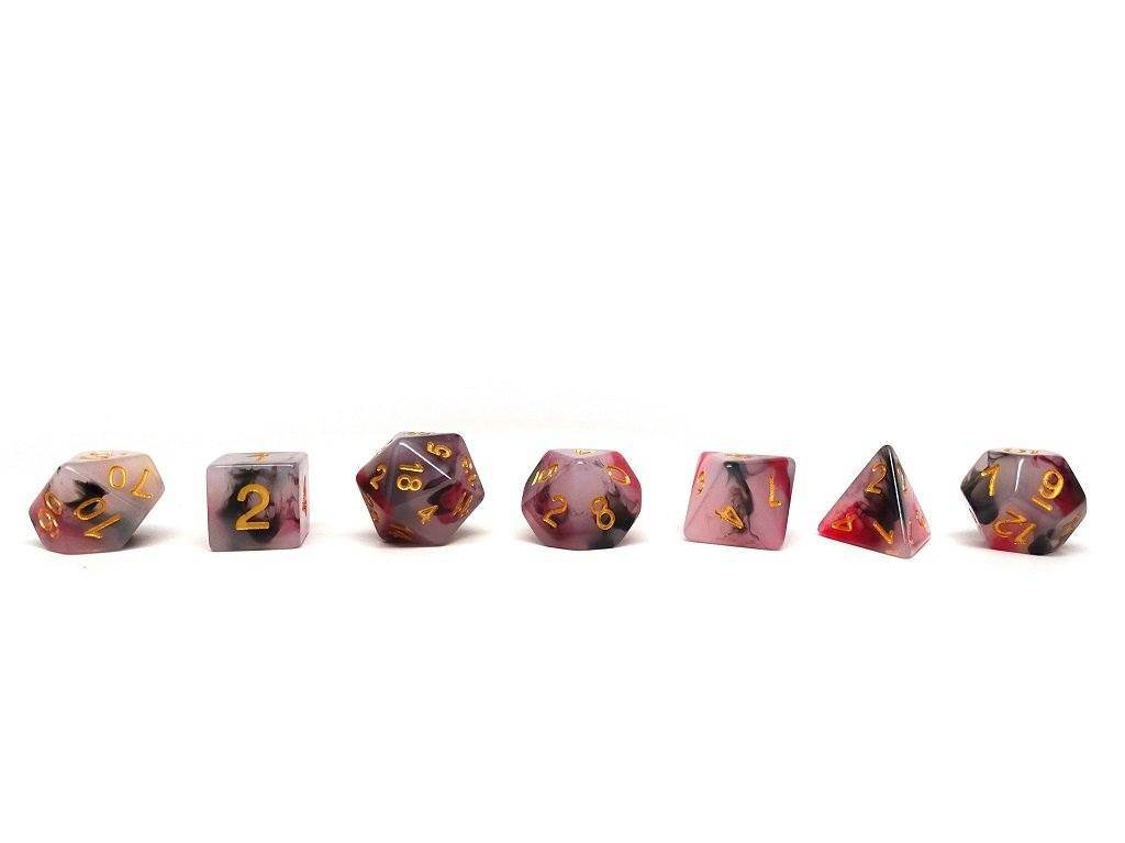 Brimstone Swirl Dice Collection - 7 Piece Set - Role-Players