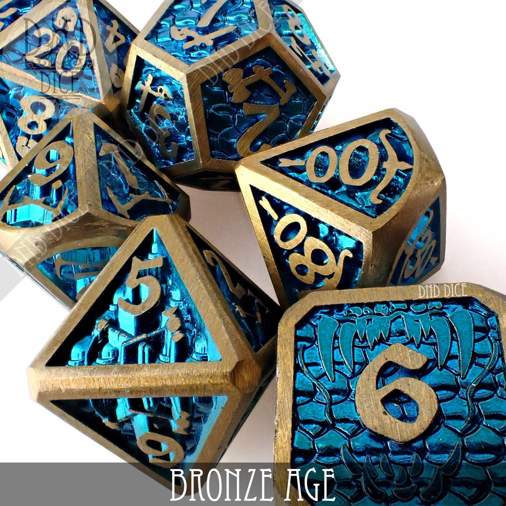 Bronze Age Metal Dice Set