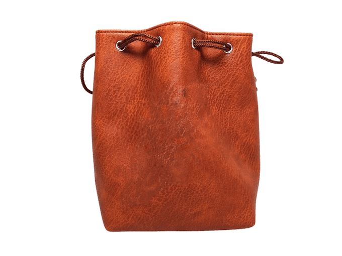Grand sac à dés autonome en cuir marron Lite – sans motif imprimé
