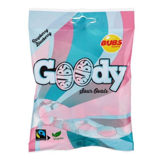 Bubs Goody Sour Oval Raspberry/Blueberry (Sweden) - 