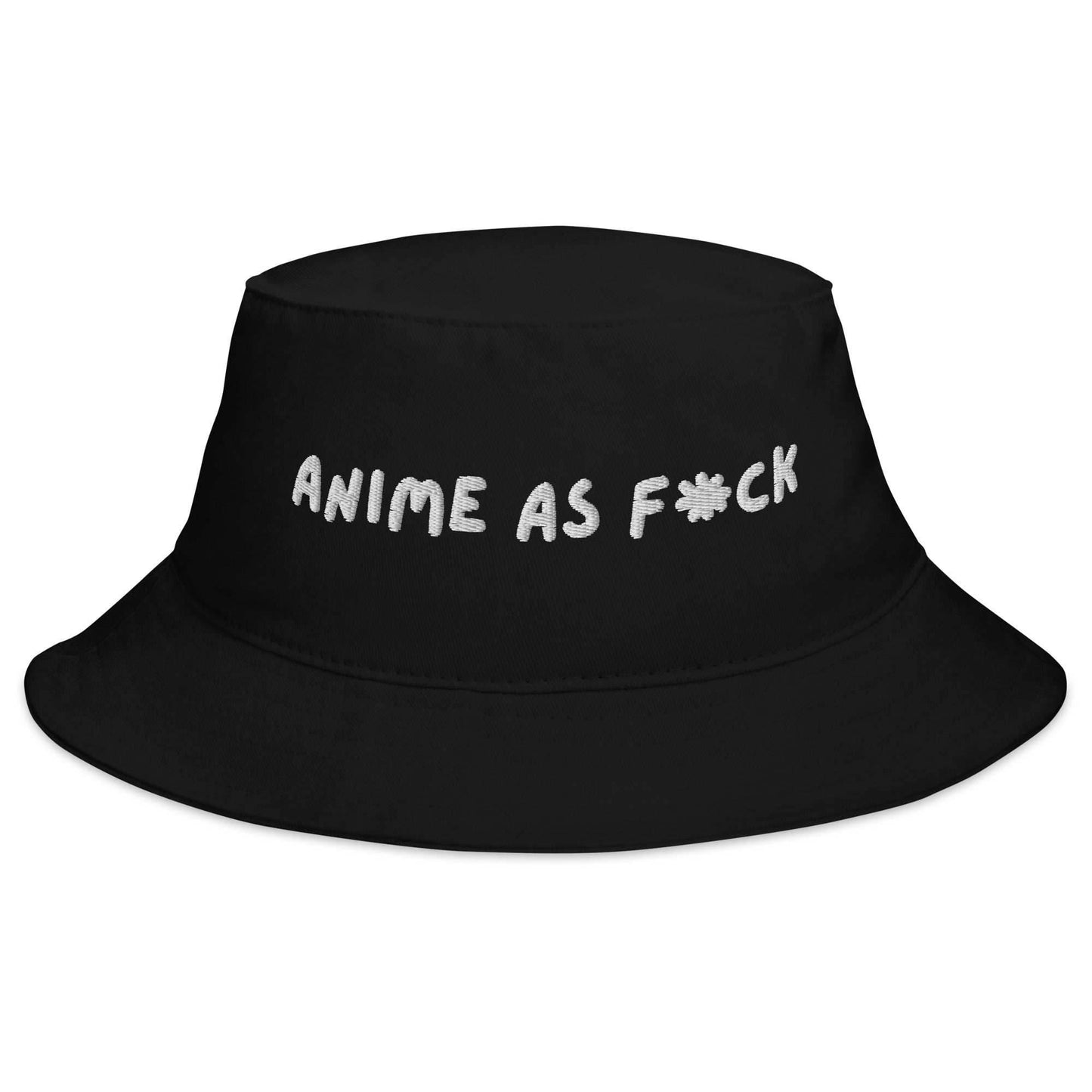 Anime As F*ck Cotton Unisex Anime Bucket Hat - Black