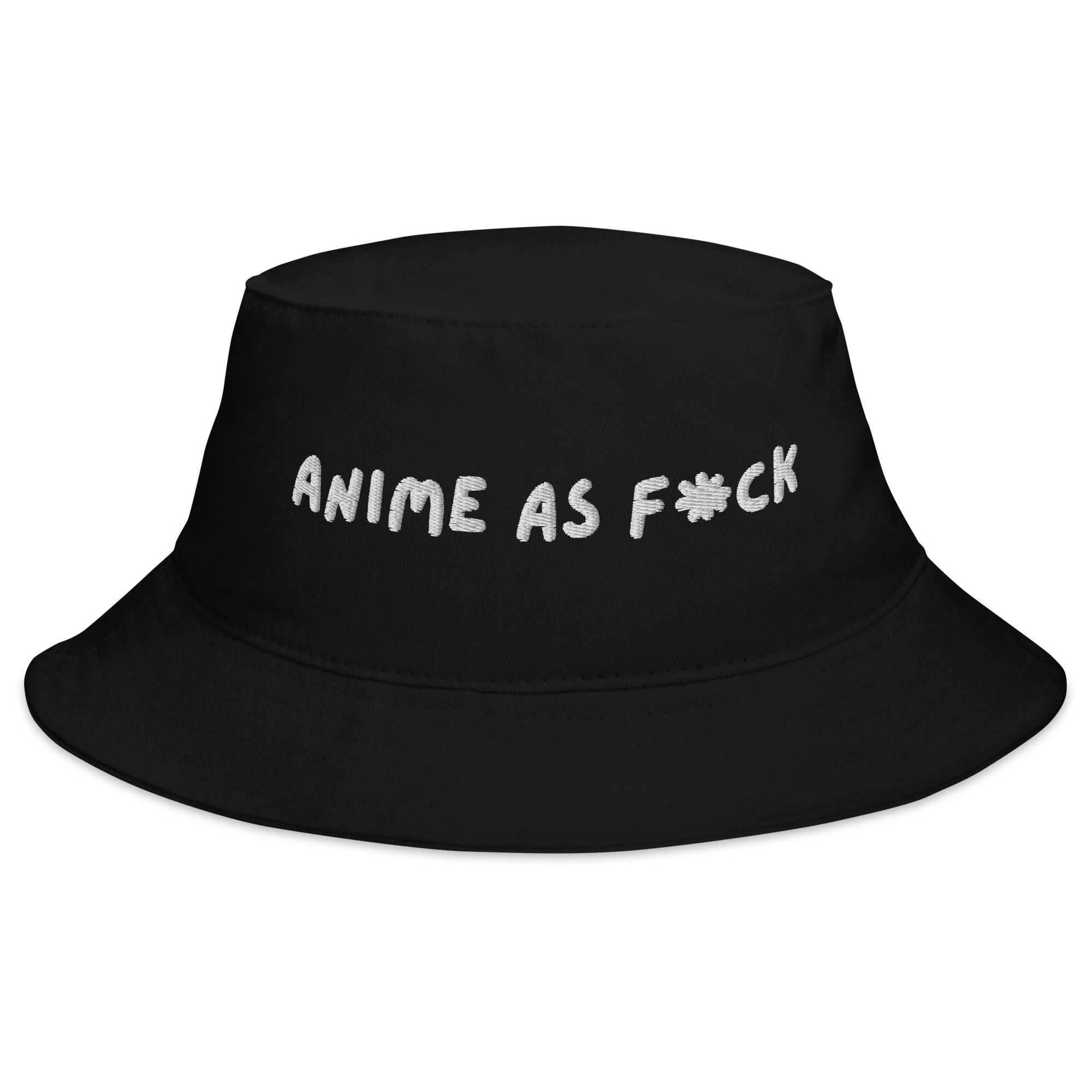 Anime As F*ck Cotton Unisex Anime Bucket Hat - Black