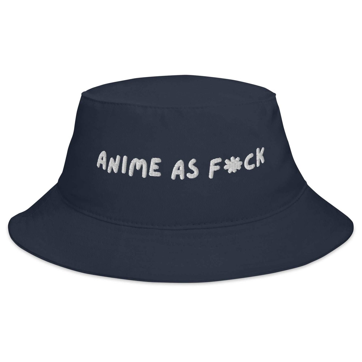 Anime As F*ck Cotton Unisex Anime Bucket Hat - Navy