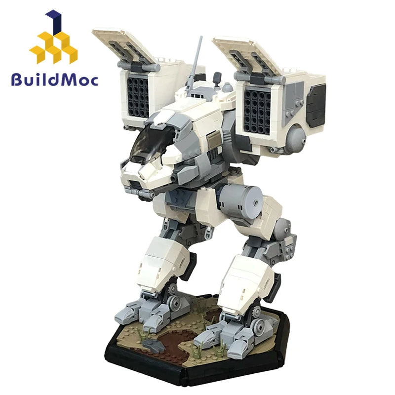 BuildMoc Military Armor BattleTech Catapult Mech Building Blocks Set Robot Warrior Mecha Bricks Game Toy Children Birthday Gifts