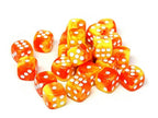 12mm D6 Dice - Blazing Sun - 25 Count Bag - 