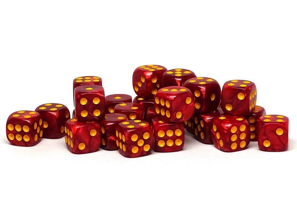 12mm D6 Dice - Fire Swirl - 25 Count Bag - 