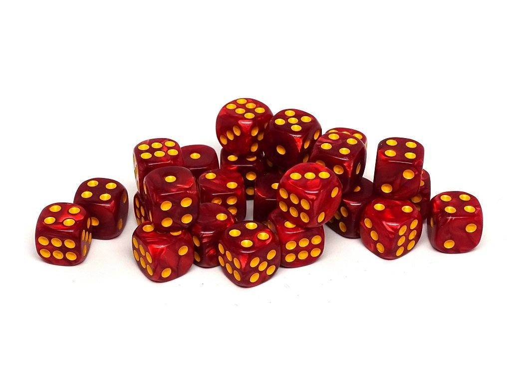 12mm D6 Dice - Fire Swirl - 25 Count Bag - 