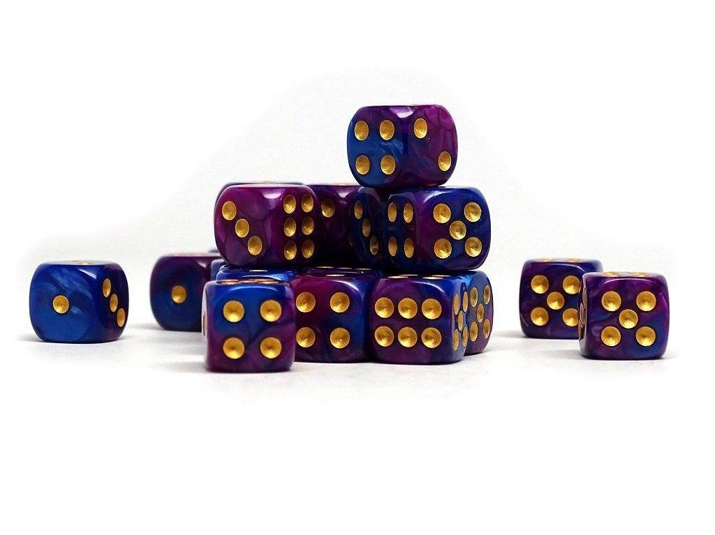 12mm D6 Dice - Purple Dawn - 25 Count Bag - 