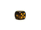 12mm D6 Dice - Yellow and Black Granite - 25 Count Bag - 