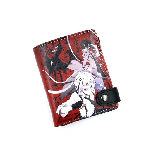 Bungo Stray Dogs Nakajima Atsushi Anime Wallets Cartoon Dazai Osamu Card Holders