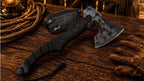 Bushcraft Hatchet D2 Steel Axe with Ash Wood Handle & Sheath