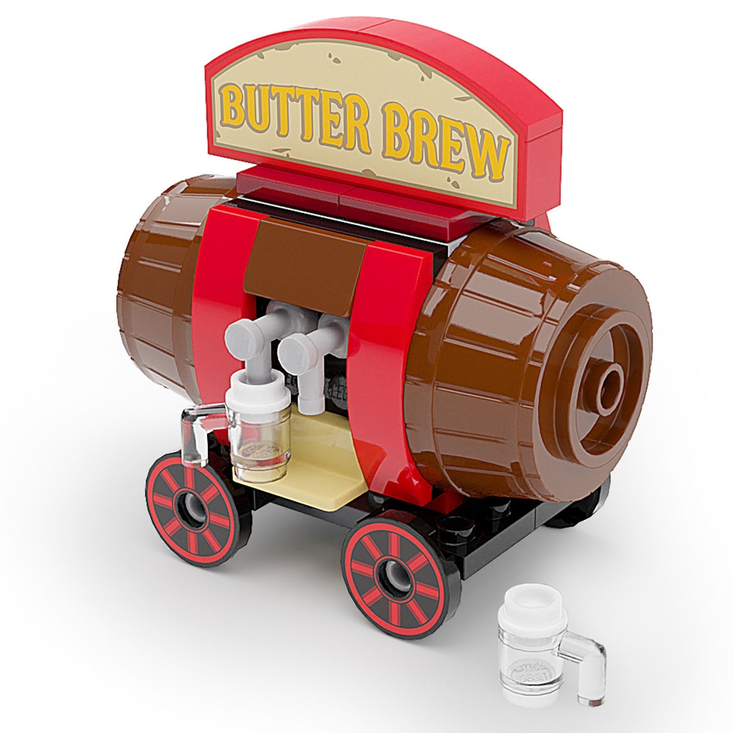 Butter Brew Vending Cart made using LEGO parts - B3 Customs