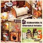 Book Nook Wizardi Miniature - Mole's Apartment Roombox Kit