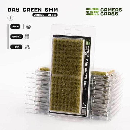 Gamers Grass Tufts: Dry Green 6mm- Small - 