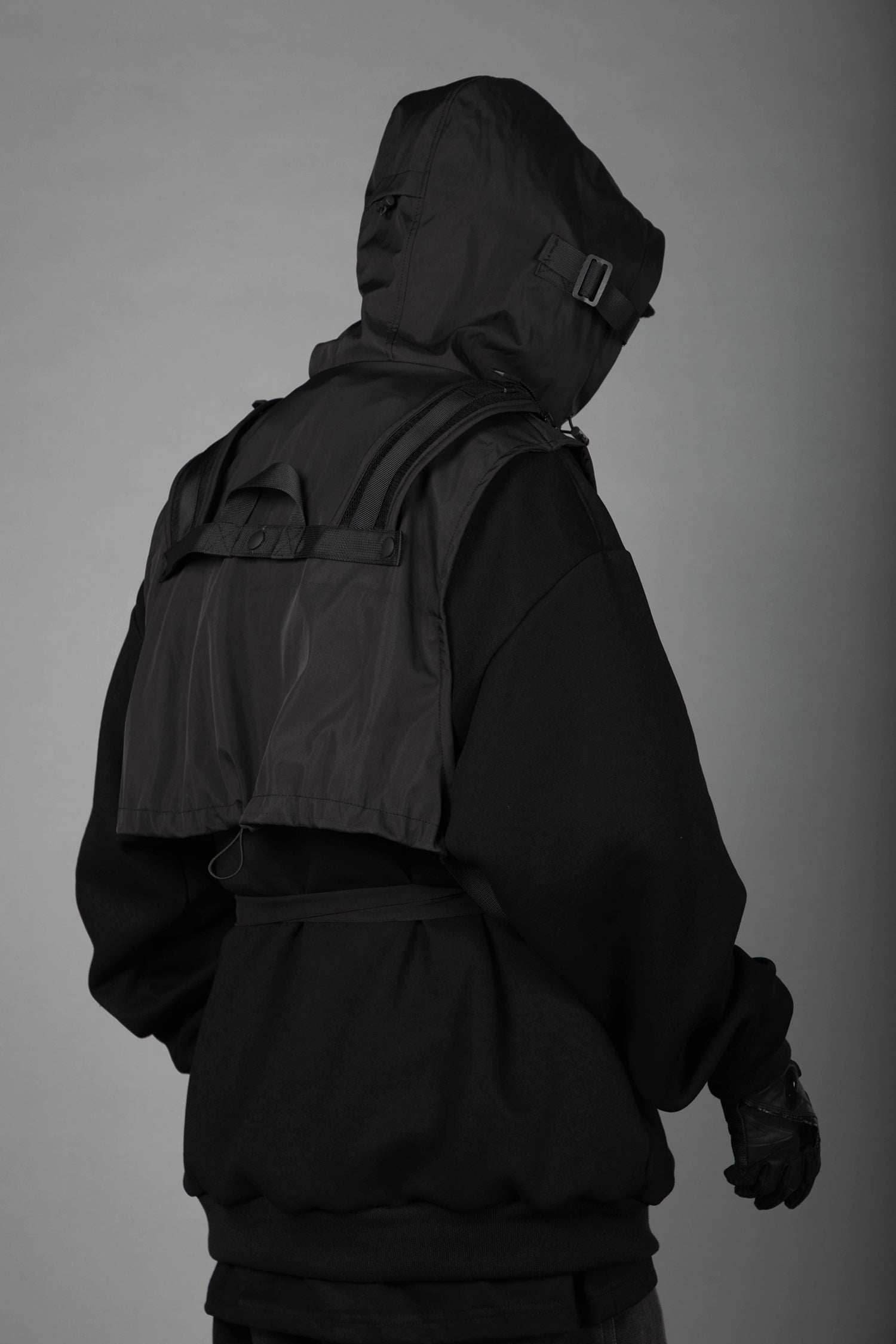 HiH34 Black Tech Guard Hoodie - Black / M