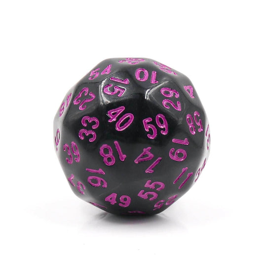 D60-Black Opaque w/Purple Numbers - 