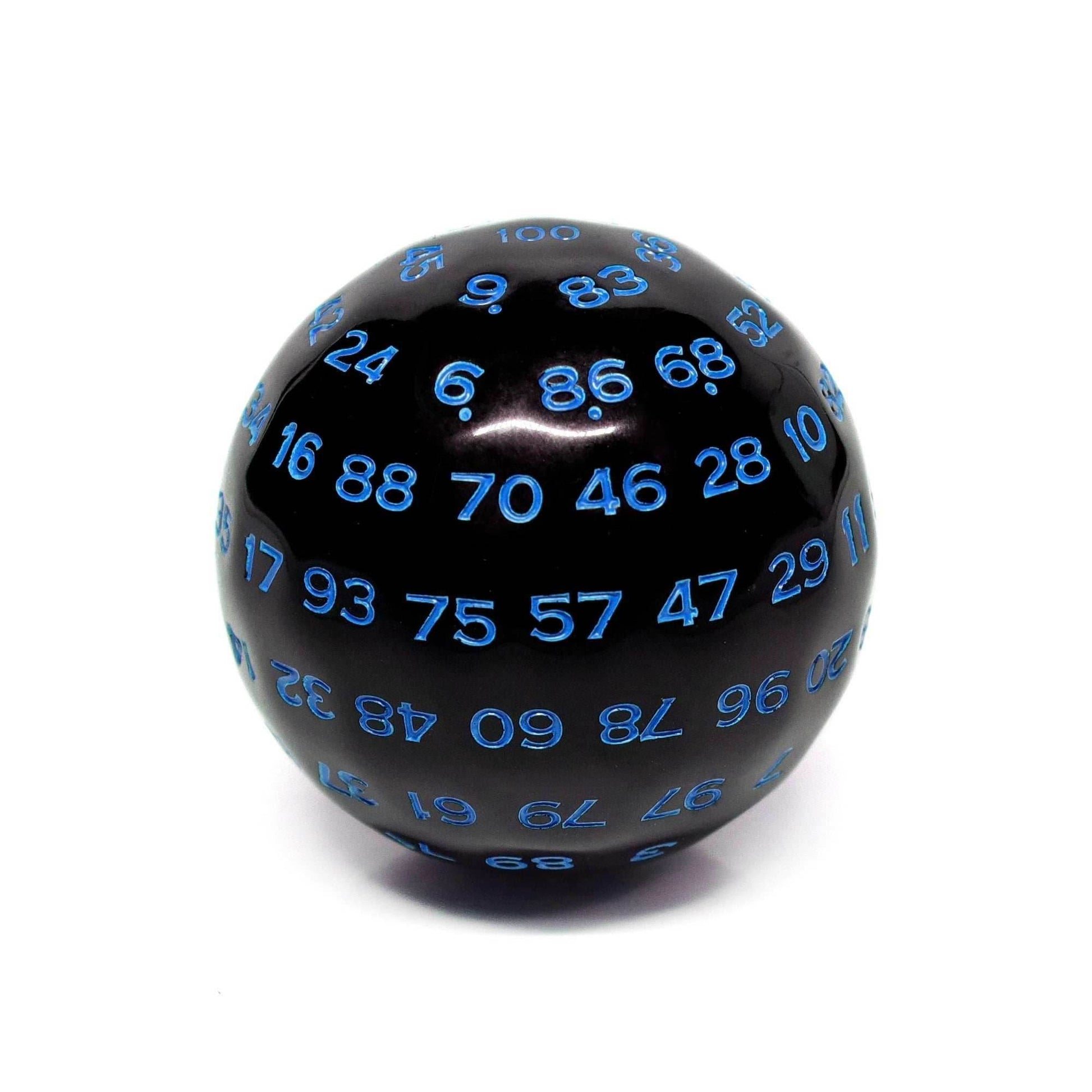 D100-Black Opaque w/Blue Numbers - 