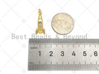 Gold Filled CZ Micro Pave Rocket Shape Pendant, 18K Gold Filled Rocket Charm, Necklace Bracelet Charm Pendant, 8x21mm, Sku#Y449