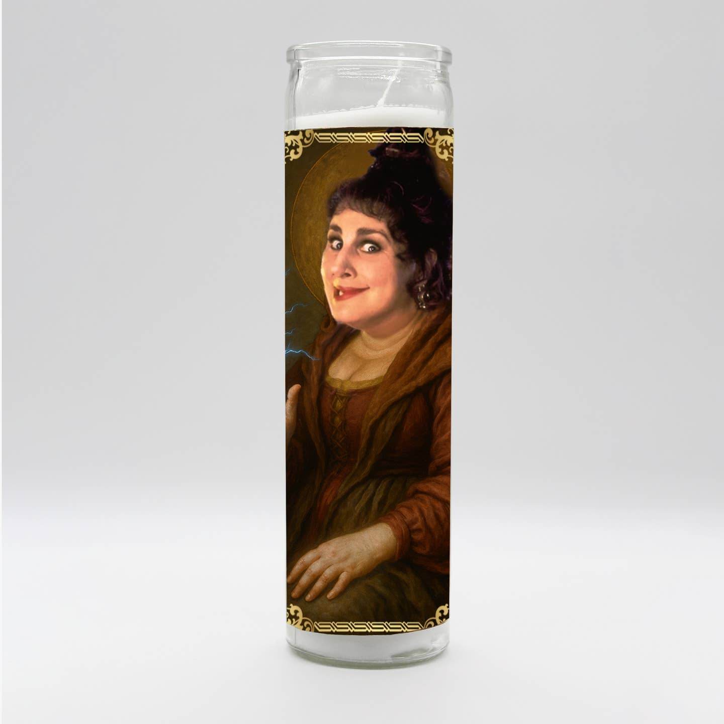 Saint Witchy Mary Candle - White