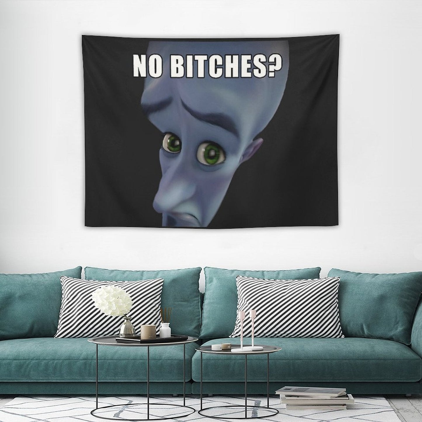 Megamind No Bitches Tapestry