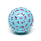 "Blue Jay" Single 100 Sided Polyhedral Dice (D100) | Blue (45mm) Purple