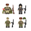 WWII - Russian Army Conscripts - 4 Man Squad - Mil-Blox