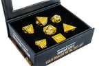 D&D Dragon Scale Metal Dice Set — Gold