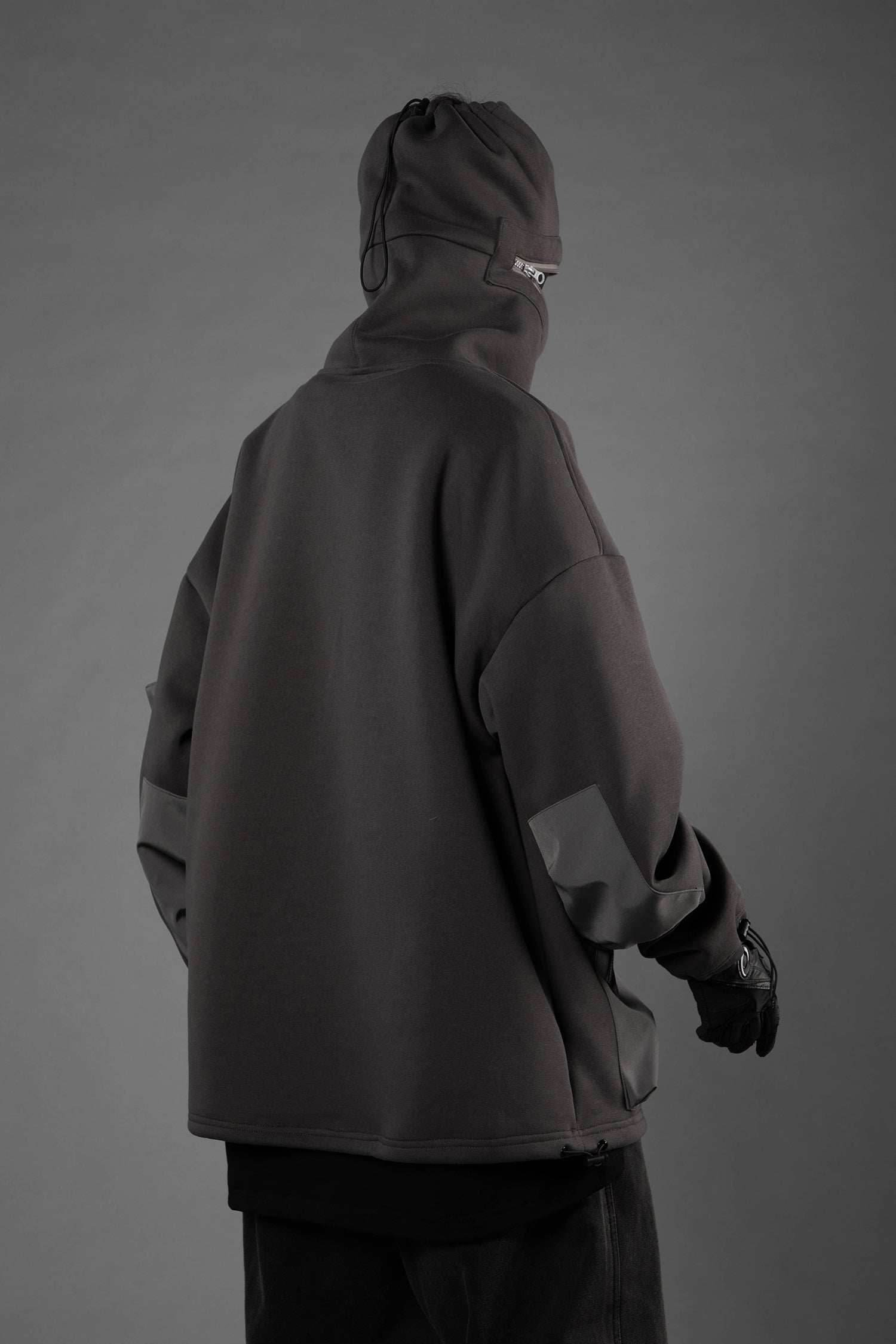 HiH33 Grey Utility Hoodie - Grey / M
