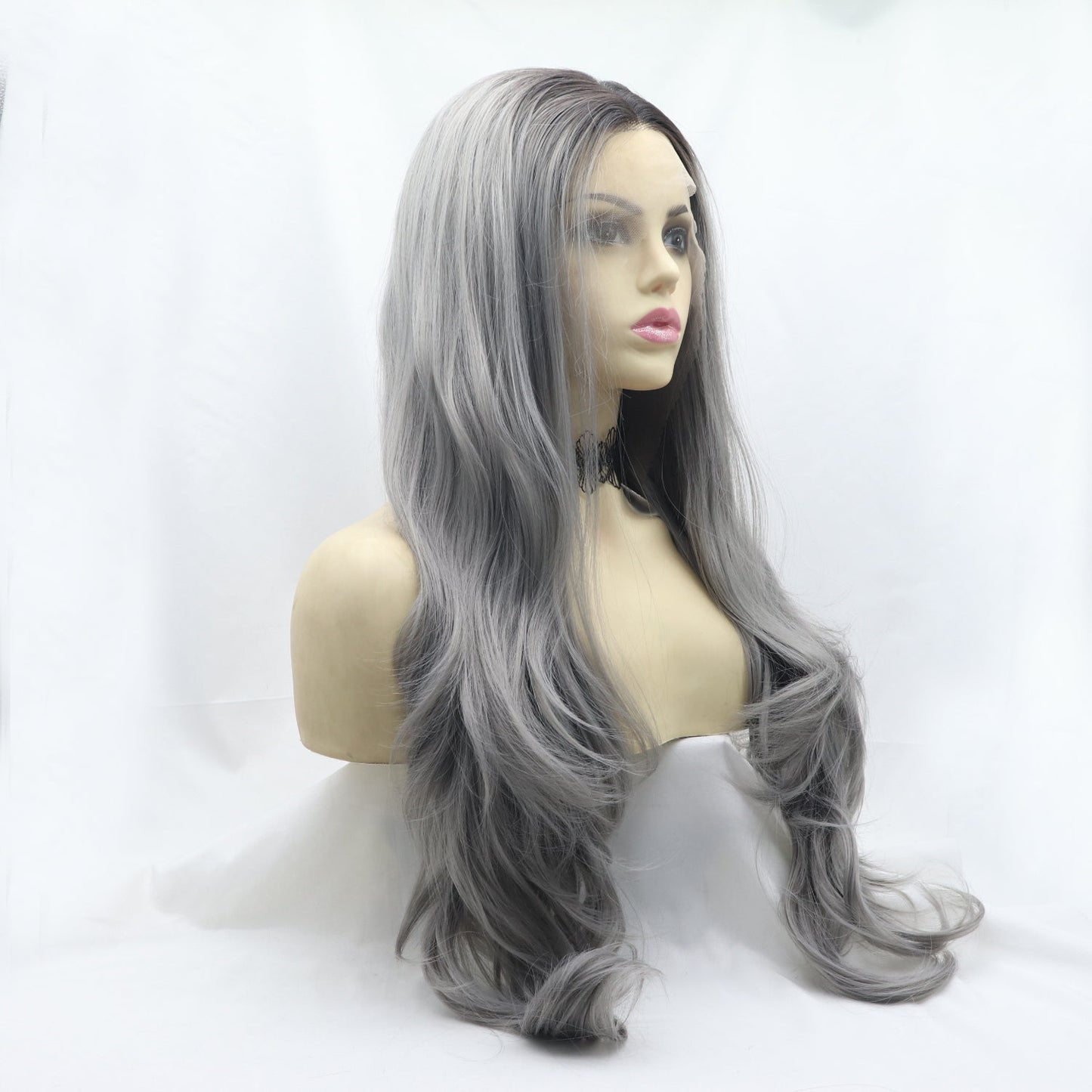 13*3" Lace Front Wigs Synthetic Long Wavy 24" 130% Density